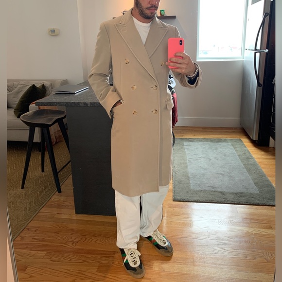 Raf Simons Calvin Klein 205w39nyc Double Breasted Moleskin Mens Over Coat - Picture 11 of 15